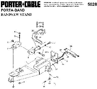 Exploded Diagram A Diagram and Parts List for 5028 Type 1 Porter Cable Band Saw